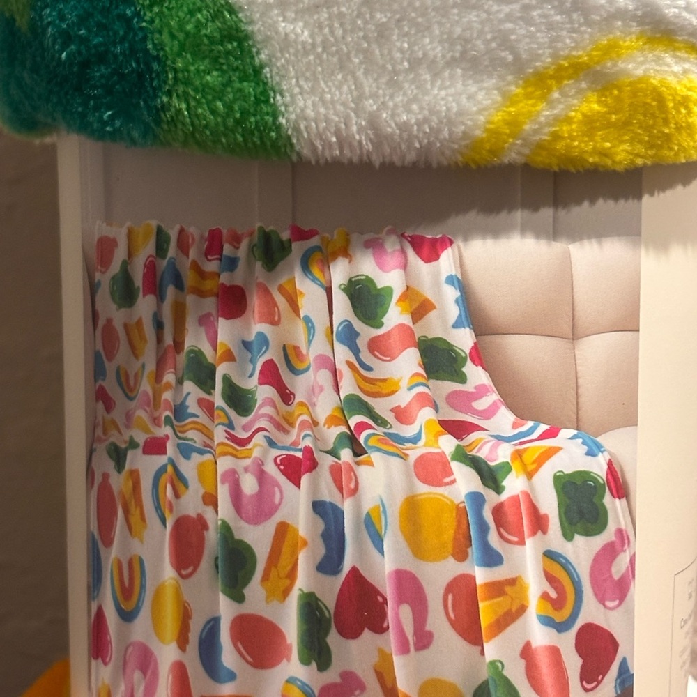 Colorful Patterned Plush Throw - Picture 3 of 7